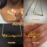 Sipuris Name Necklace Stainless Steel Choker Cuba Chains Jewelry