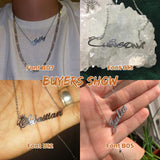 Sipuris Name Necklace Stainless Steel Choker Cuba Chains Jewelry