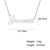 Sipuris Name Necklace Stainless Steel Choker Cuba Chains Jewelry