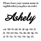 6 Name Stainless Steel Necklace Custom Chain Nameplate Pendant Personalized Gift