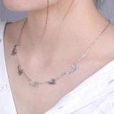 6 Name Stainless Steel Necklace Custom Chain Nameplate Pendant Personalized Gift