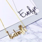 Name Charms Necklace Stainless Steel Personalized Pendants