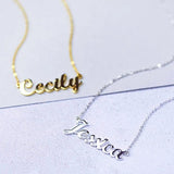 Name Charms Necklace Stainless Steel Personalized Pendants