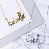 Name Charms Necklace Stainless Steel Personalized Pendants