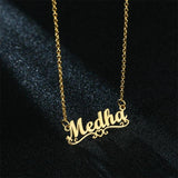 Heart with Name Necklace Stainless Steel Engraving Nameplate