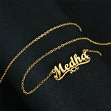 Heart with Name Necklace Stainless Steel Engraving Nameplate