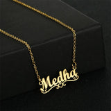 Heart with Name Necklace Stainless Steel Engraving Nameplate