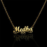 Heart with Name Necklace Stainless Steel Engraving Nameplate