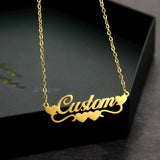 Custom Stainless Steel Name Necklace Heart Pendant Jewelry