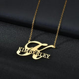Letter Hollow Necklace Name Personalized O-Chain