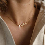Stainless Steel Initial Name Choker Necklace Personalized Letter Pendant