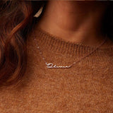 Stainless Steel Initial Name Choker Necklace Personalized Letter Pendant