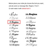 Personalized Oval Name Pendant Necklace for Women