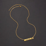 Personalized Heart Name Bar Necklace Engraved Date Gift