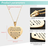 Heart Shape Round Necklace Personalized Nameplate Name Photo Chain Necklace