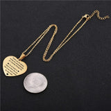 Heart Shape Round Necklace Personalized Nameplate Name Photo Chain Necklace