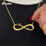 Personalized Infinity Name Necklace for Women Stainless Steel Pendant Jewelry