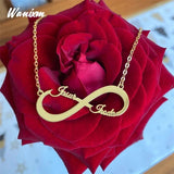 Personalized Infinity Name Necklace for Women Stainless Steel Pendant Jewelry