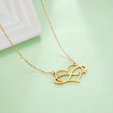 Fishhook Infinity Necklace Personalized Name Heart Chain Family Kid Gift