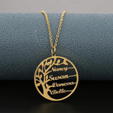 Tree of Life Name Necklace Personalized Family Jewelry