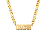 Personalized Cuban Chain Name Necklace Stainless Steel Nameplate Charm