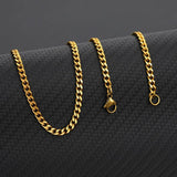 Personalized Cuban Chain Name Necklace Stainless Steel Nameplate Charm