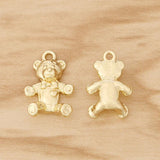 10 Teddy Bear Charms Pendants for DIY Jewellery Making 20x14mm