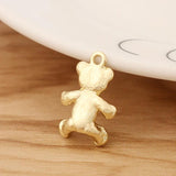 10 Teddy Bear Charms Pendants for DIY Jewellery Making 20x14mm