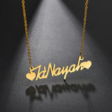 Custom Name Necklace Stainless Steel Charm Heart Love Letter Necklace