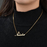 Custom Name Necklace Stainless Steel Charm Heart Love Letter Necklace