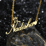 Custom Name Necklace Stainless Steel Charm Heart Love Letter Necklace