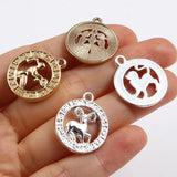 Hollow Constellation Silver Pendants DIY Necklace Jewelry Party 23mm x 20mm