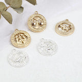 Hollow Constellation Silver Pendants DIY Necklace Jewelry Party 23mm x 20mm