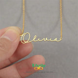 Personalized Handwriting Name Necklace for Mom