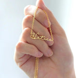 Personalized Handwriting Name Necklace for Mom