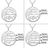 Family Name Necklace Tree Of Life Choker Link Chain Gift for Mum