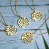 Family Name Necklace Tree Of Life Choker Link Chain Gift for Mum