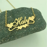 Personalized Heart Necklace Stainless Steel Name Choker