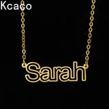 Hollow Letters Choker Necklace Stainless Steel Name Thick Cuban Chain