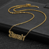 Hollow Letters Choker Necklace Stainless Steel Name Thick Cuban Chain