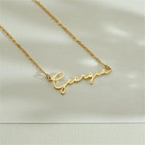 Personalized Name Necklace Stainless Steel Cursive Font Choker