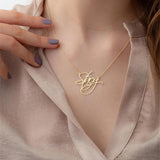 Personalized Cursive Font Name Necklace Stainless Steel