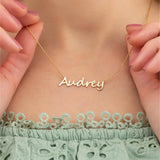 Personalized Cursive Font Name Necklace Stainless Steel