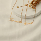 Personalized Cursive Font Name Necklace Stainless Steel