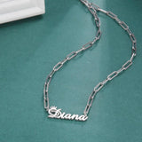 Lemegeton Name Necklace Stainless Steel Chain Choker Jewelry
