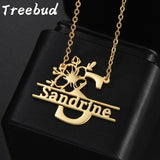 TREEBUD CAPITAL FLOWER PENDANT NECKLACE