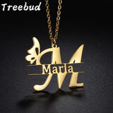 TREEBUD CAPITAL FLOWER PENDANT NECKLACE