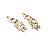 6pcs Raw Brass 17x55mm Celestial Hand Charm Pendant for DIY Earrings Jewelry