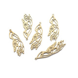 6pcs Raw Brass 17x55mm Celestial Hand Charm Pendant for DIY Earrings Jewelry