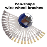 10Pcs Wire Wheel Brushes Kit Metal Rust Removing Steel Wire Wheel Brushes Kit